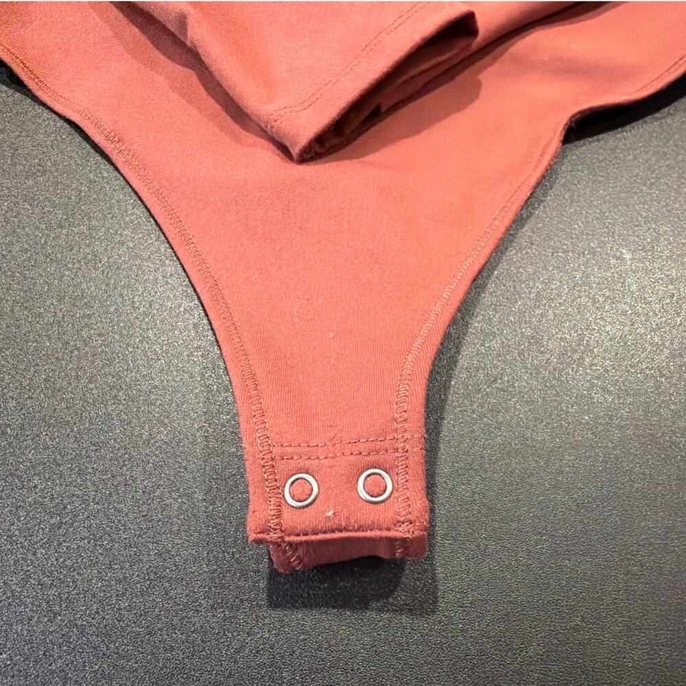 Abercrombie & Fitch Soft A&F Rust Orange Long Sleeve Bodysuit XS - Picture 3 of 6